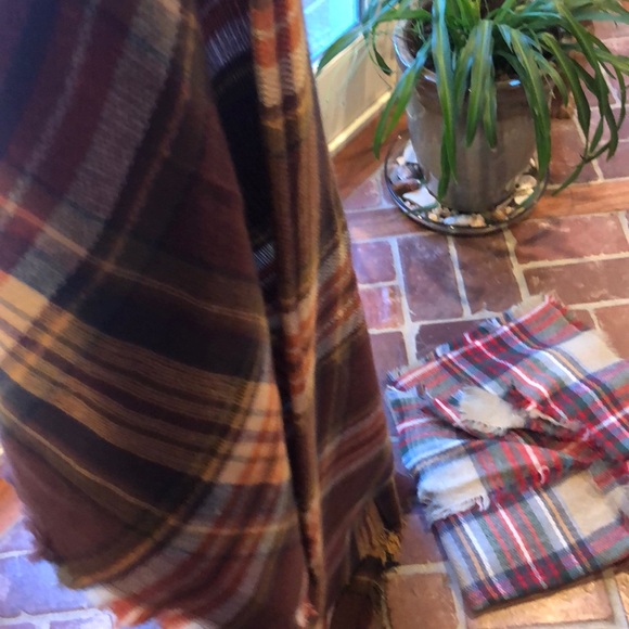 Two Oversized Plaid Scarves - Picture 5 of 6